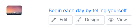 Pages quick actions