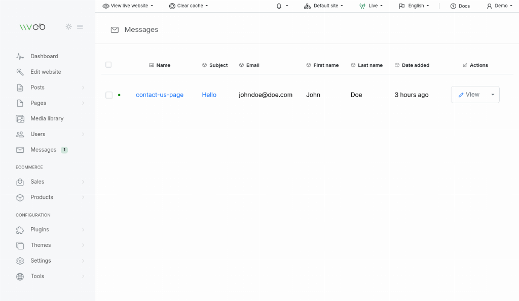 Contact form