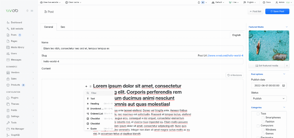 Editor js